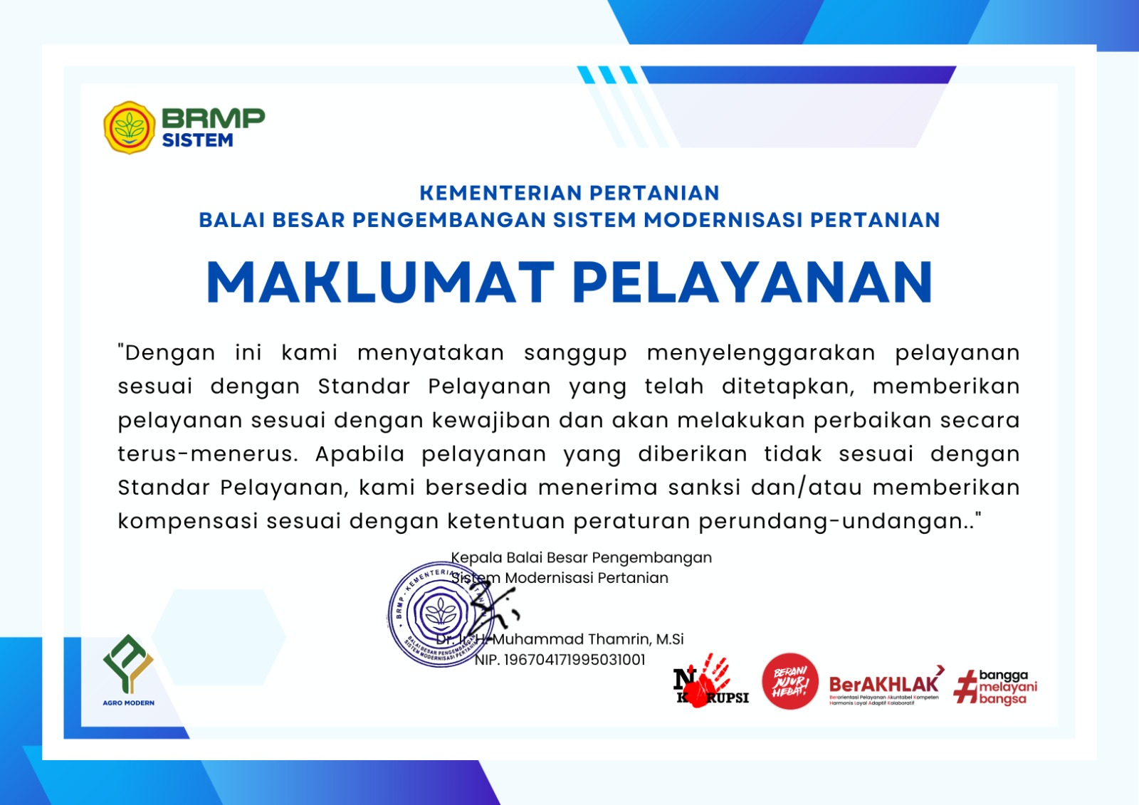 Maklumat Pelayanan