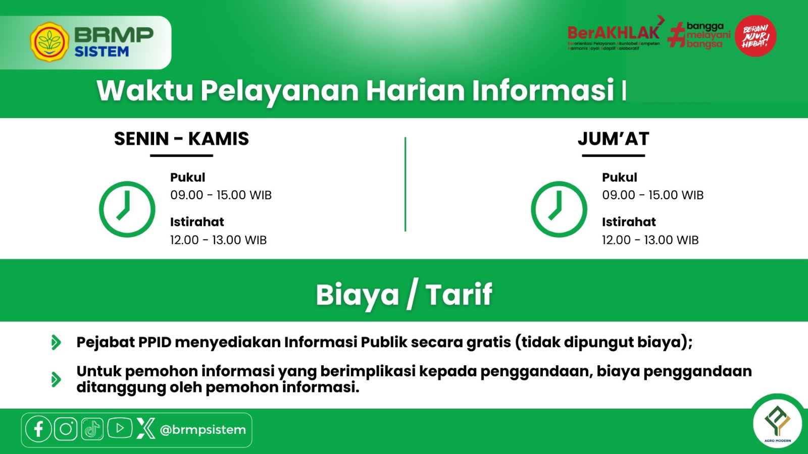 Waktu dan Biaya Layanan