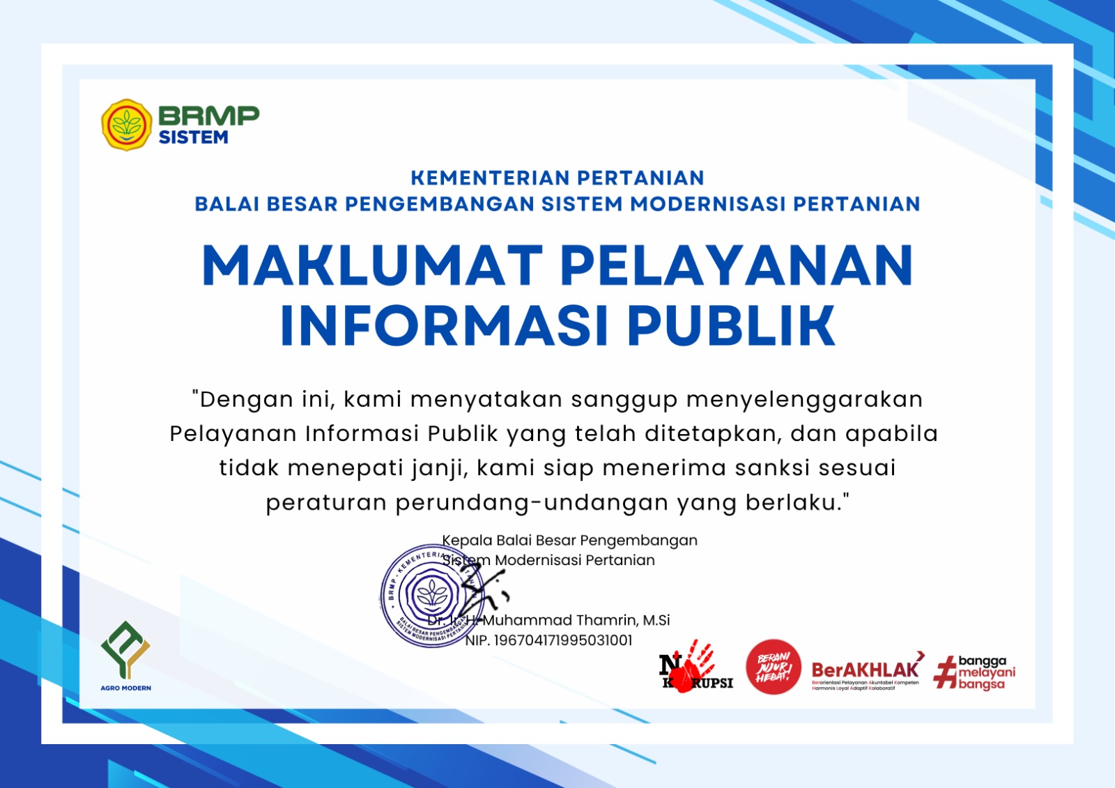 Maklumat Pelayanan Informasi Publik